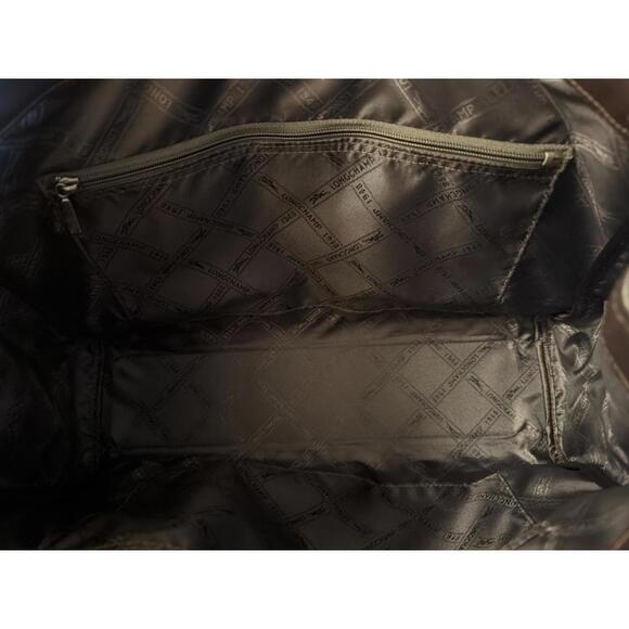 Longchamp Vintage Large Brown Leather Tote Bag - Picture 6 of 8